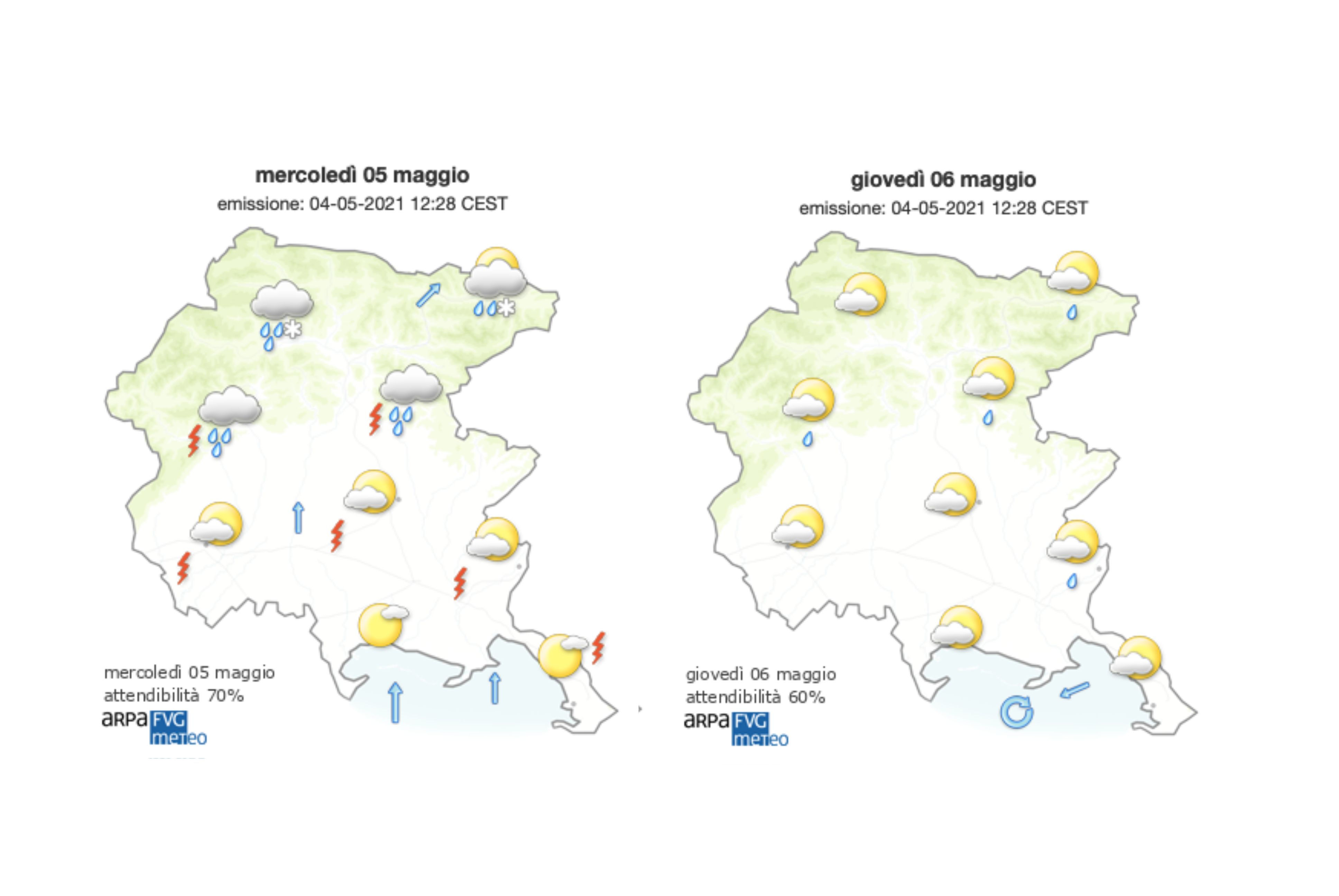 Cielo variabile sul Goriziano, come cambia il meteo in settimana